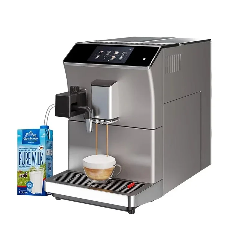 Automatic Espresso Cappuccino Latte Machine Smart Electric Drip Coffee Maker Home Quick Heat Function Plastic
