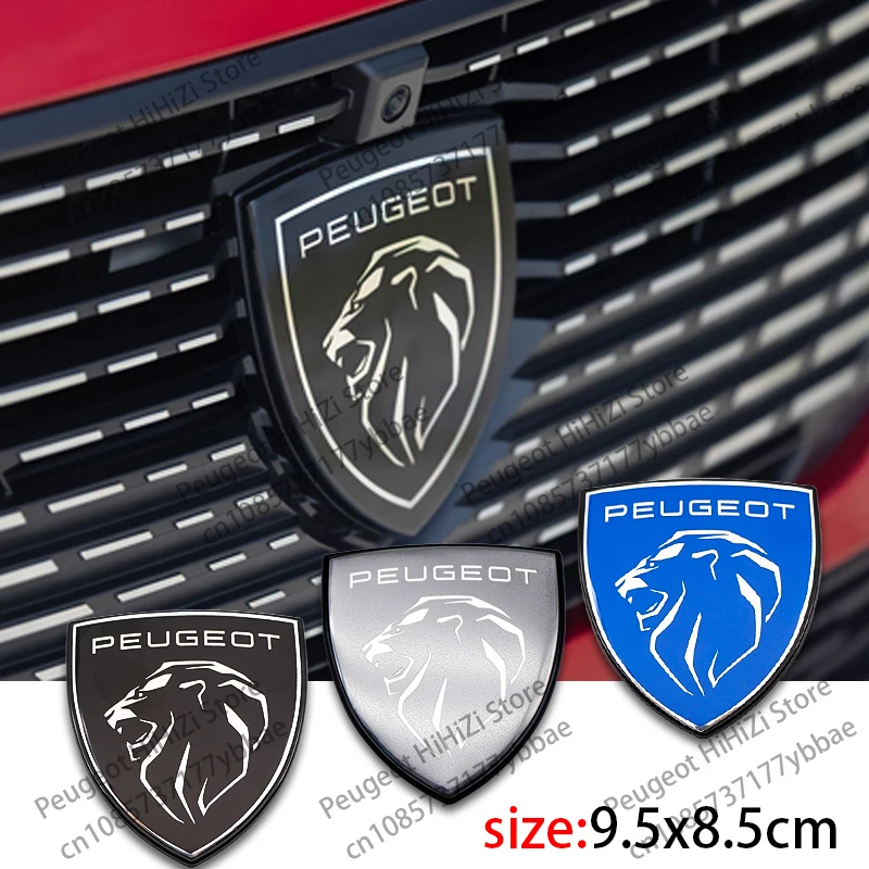 1pc metal car front hood sticker rear tail logo decal accessories for Peugeot 307 206 308 207 406 407 408 508 3008 accessories