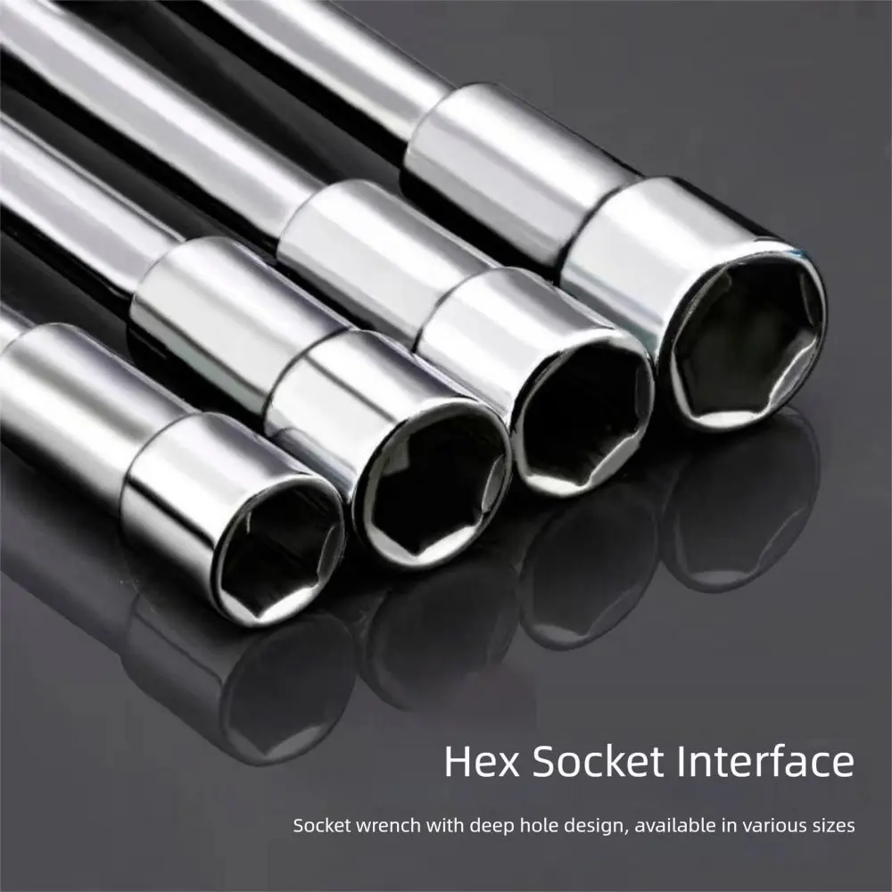 L-förmiger Steckschlüssel aus Chrom-Vanadium-Stahl, 6–19 mm, L-förmiges Design, Sechskant-Adapter, Schraubenschlüssel, Sechskant-Steckschlüsselkopf, hohe Härte, Handwerkzeug – Detail 2