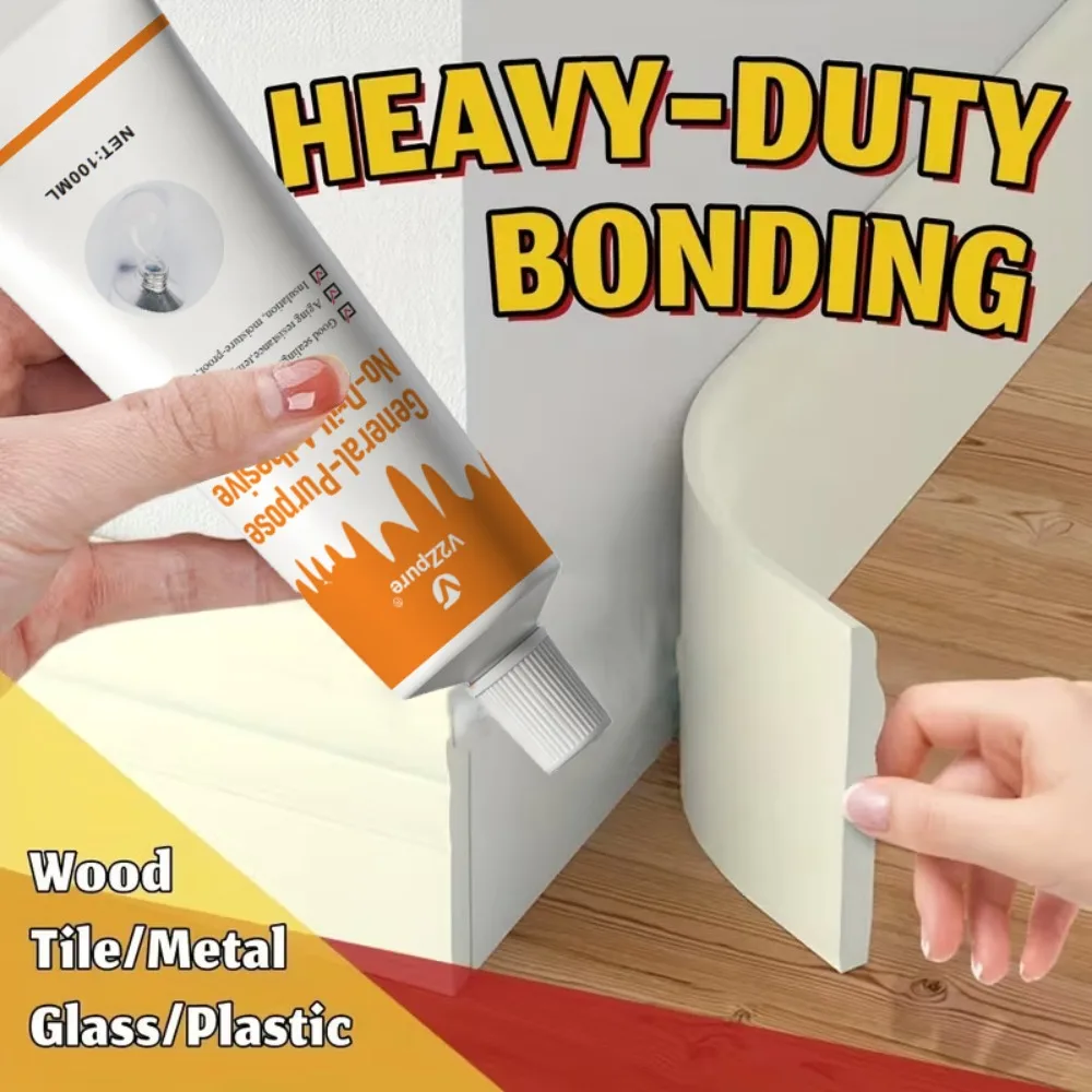 Nail-Free Adhesive No-Drill Glue - Strong No-Scratch Adhesive for Hooks & Shelves Towel Racks Daily Repair Glue Bonding Agent image 5