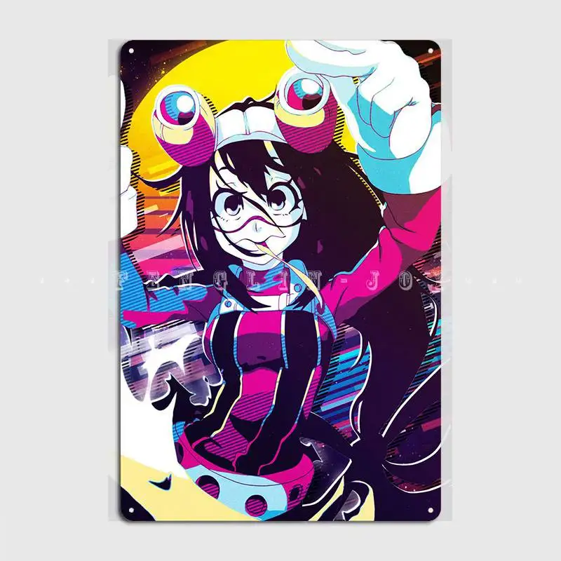 Tsuyu Asui Froppy Metal Sign Cinema Garage Party Printing Plaques Tin Sign Posters