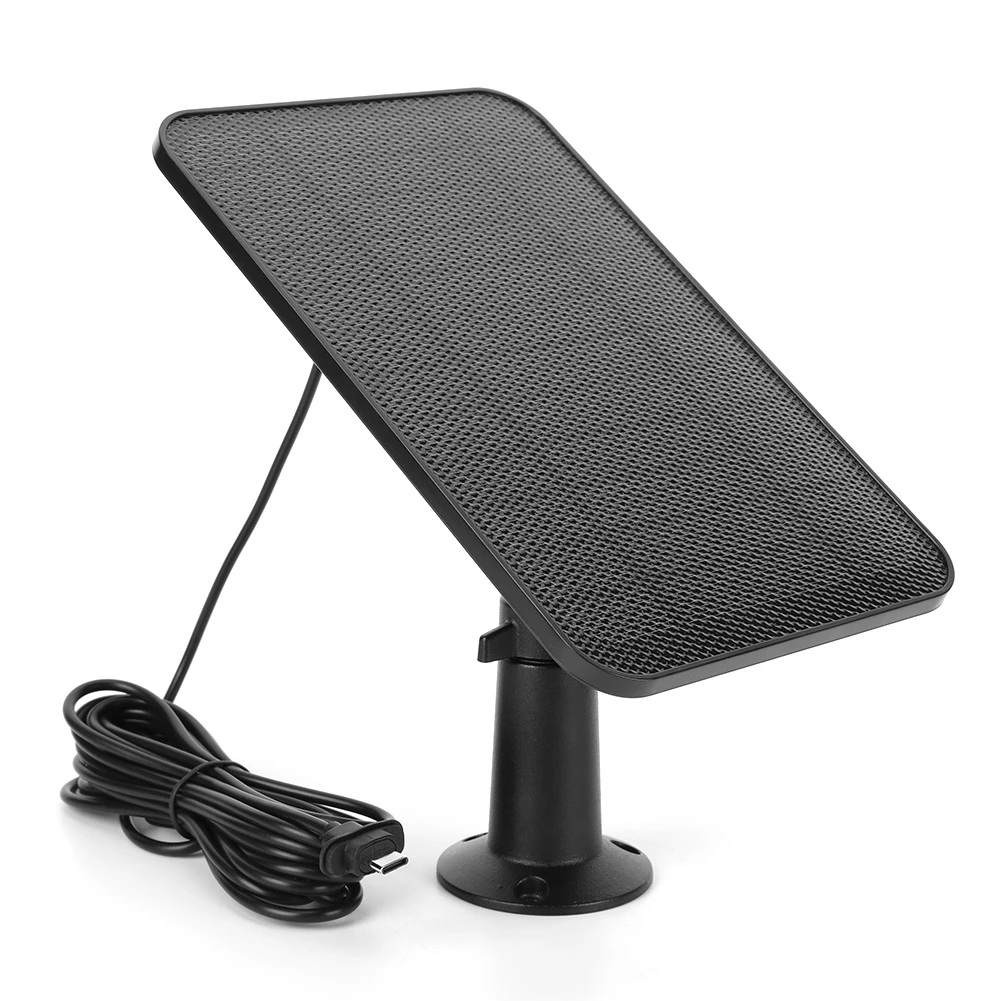 4W 5V Solar Panel 360° Adjustable Mount Solar Battery Charger with 4m Charging Cable&Rubber Plug for Blink Outdoor 4 (4th Gen)