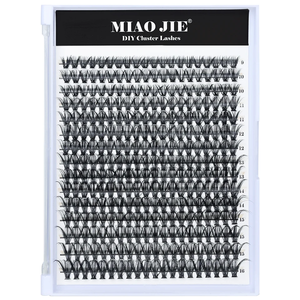 Kit de 320pcs de pestañas postizas DIY mezcladas 30D/40D individuales, esponjosas con herramientas aplicadoras, autocolocación en casa 6