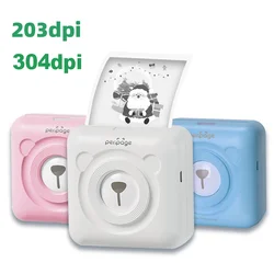 A6 203dpi 304dpi Mini Pocket Photo Printer Portable Thermal Self-Adhesive Sticker Label Printer Mobile Wireless Label Maker