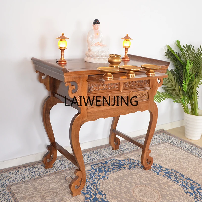 MJY solid wood supply table household economical Buddha statue Guanyin table incense case