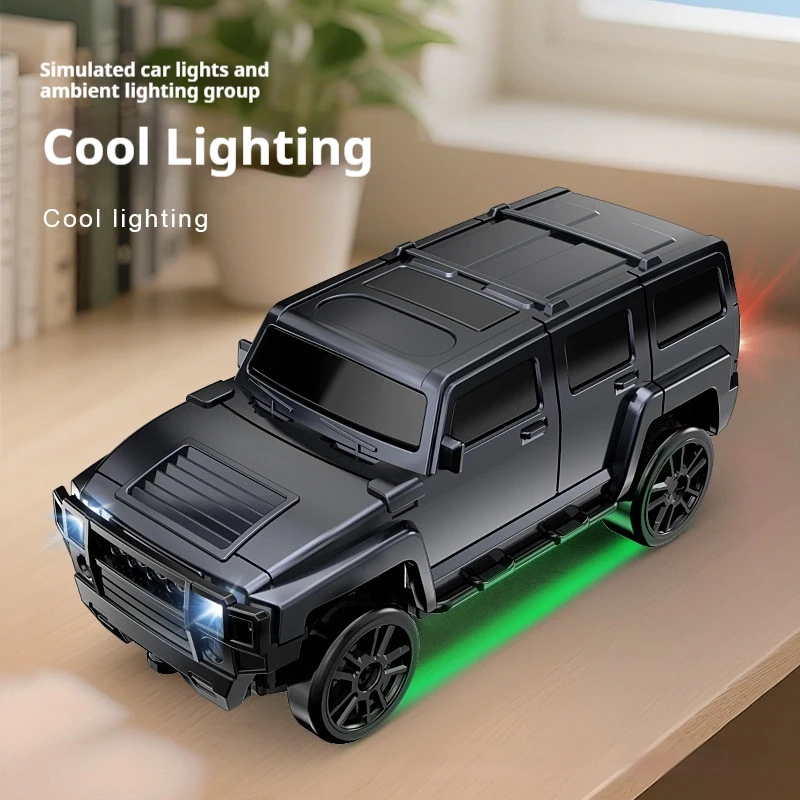 Coche de deriva con control remoto a escala 1:64, tracción en las cuatro ruedas, juguete de escritorio de simulación de proporción completa para niños, 1/64