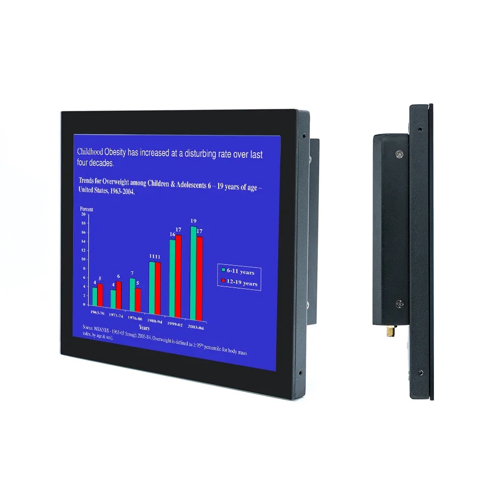 TLF 10,4 12 15 polegadas J1900 Painel de toque industrial Pc HMI Controle Pc industrial incorporado