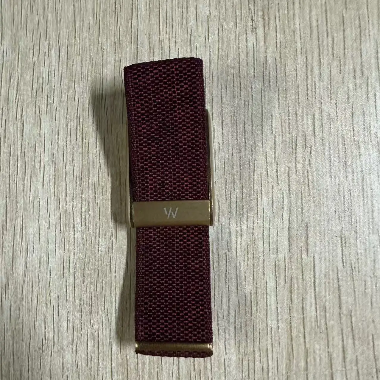 For Whoop 5.0 Wristband Strap W Logo Nylon Woven Elastic Mg Sports Replacement Bracelet with Rose Gold U-Shaped Frame Band