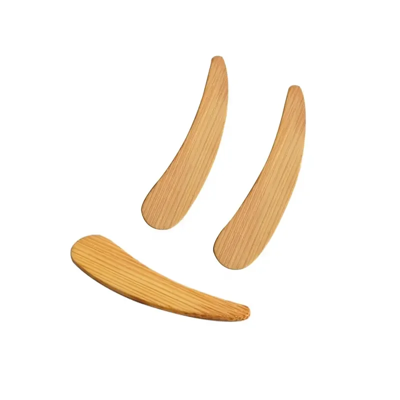 

100Pcs Eco Friendly Bamboo Makeup Mini Make Up Cream Bamboo Spatulas for Beauty Care Facial Mask Powder Mixing Can Custom Logo