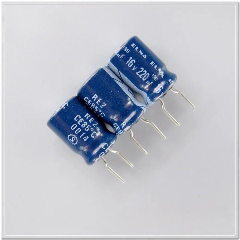 10PCS/100PCS ELNA RE2 series 220uF/16V audio electrolytic capacitor 8X11.5mm short foot 85℃