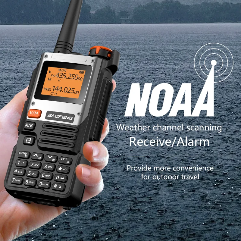 Baofeng walkie-talkie UV-K61wireless HAM replication frequency, 999CH, C-type, DTMF,remote, NOAA, K61, K5 (8) 50KM UHF, VHF