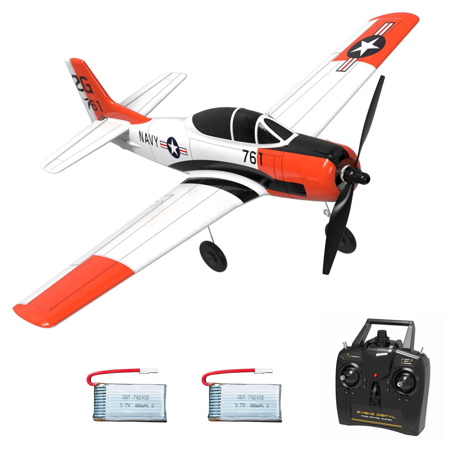 

Volantex 761-9 2.4G 6-Axis Foam Aircraft T28 RC Airplane Glider EPP 4CH Warbird with Xpilot Stabilizer / One-key Aerobatic RTF