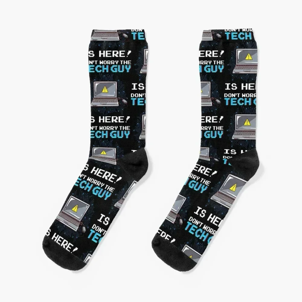 Funny Don't Worry The Tech Guy Is Here! IT Support Socks sport funny gift Rugby Stockings man Socks For Women Men's