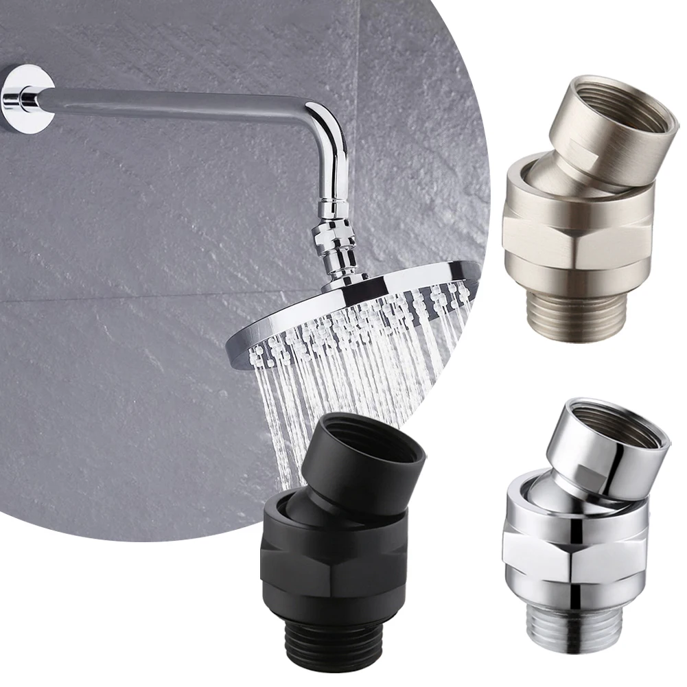 1Pc Brass Shower Head Connector Swivel Adapter Water Flow Ball Joint Accessories High Heat/pressure-resistance Shower Connector