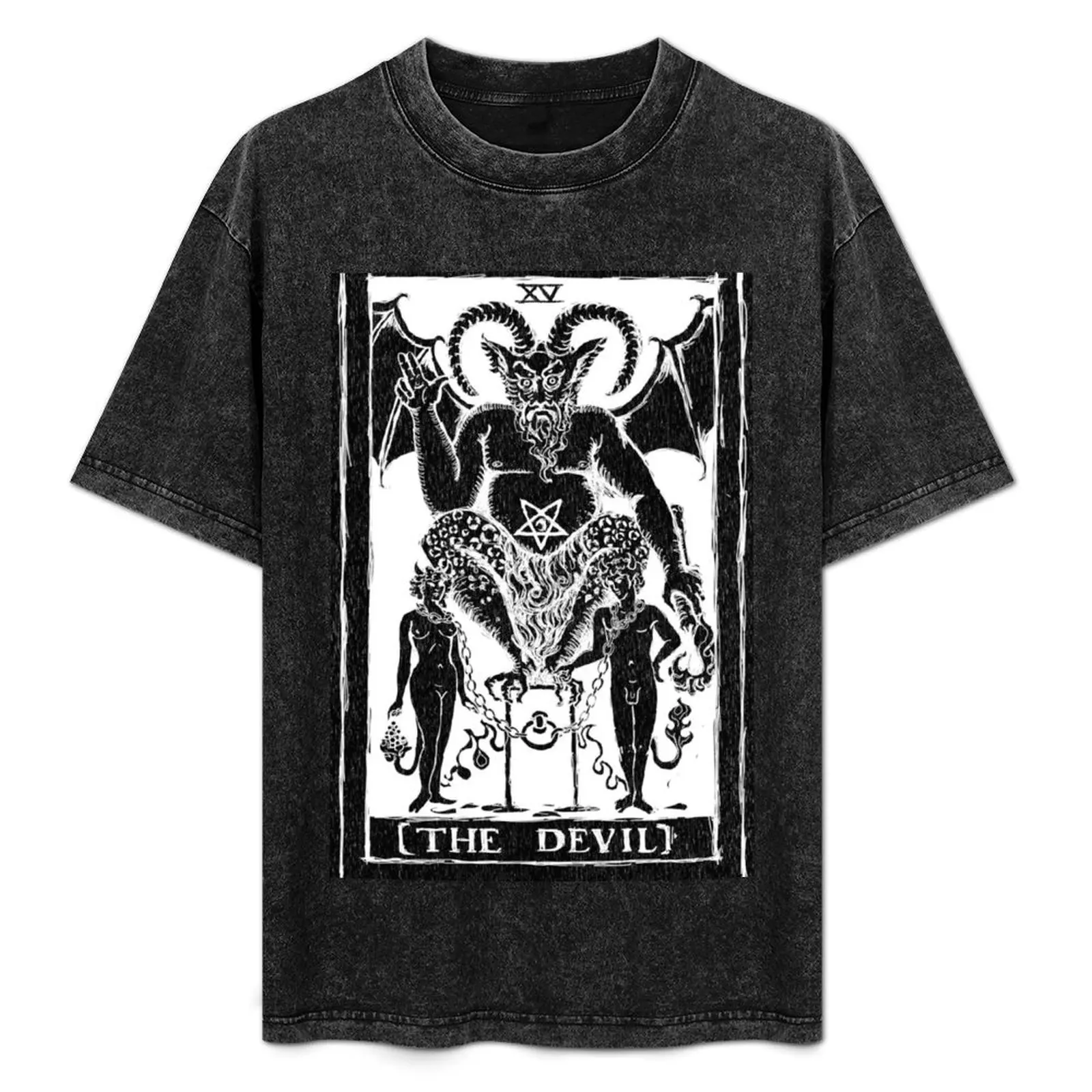 

The Devil Tarot card by Shayne of the Dead T-Shirt graphics plus sizes oversized big and tall t shirts for men