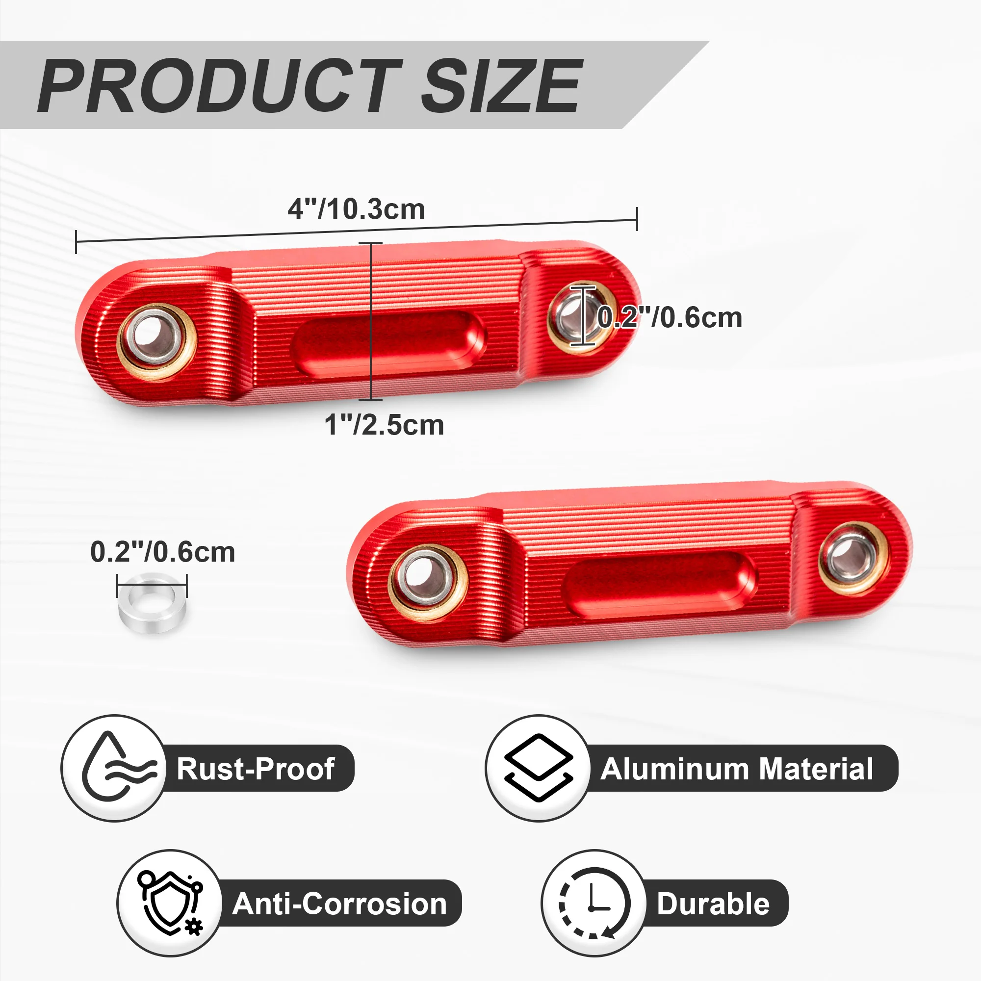 6mm Heim Joint Set Red Motorcycle Accessories High Quality Aluminum Sway Bar End Links for The Can-Am Ryker All Modles