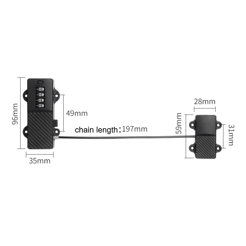قفل أمان للأطفال مضاد للقرصة بدون حفر لحماية الطفل، قفل مشفر لباب الثلاجة، قفل خزانة قابل للتعديل للمنزل #2