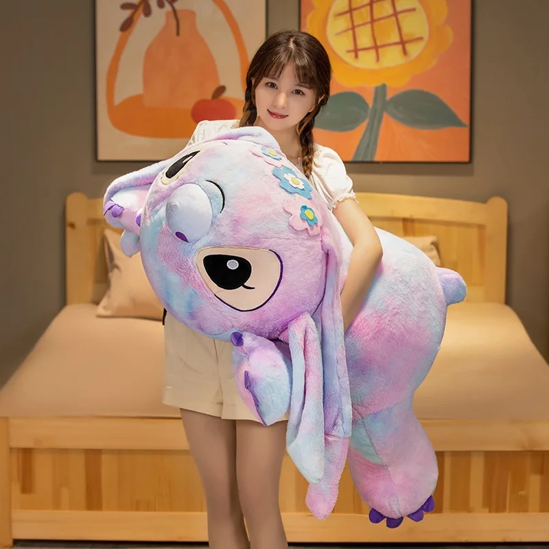 

95cm Disney Lilo and Stitch Plush Toys Cartoon Anime Plushie Purple Pink Angel Dolls Pillow Soft Stuffed Xmas Gift for Children