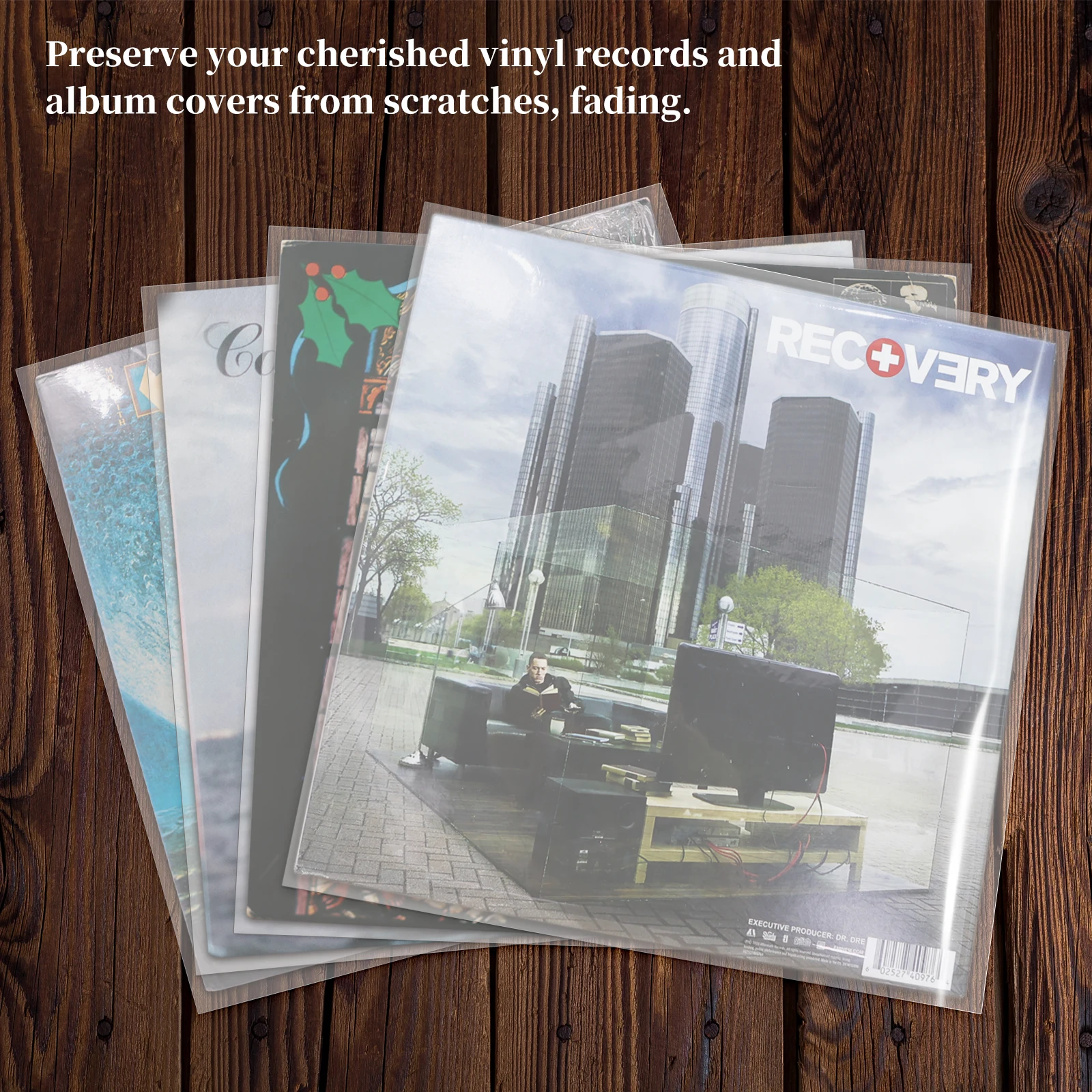 HOT 30PCS LP Flat Open Top Bag 6.7Mil Strong Cover Plastic Vinyl Record Outer Sleeves for 12\'\' Double / Gatefold 2LP 3LP 4LP