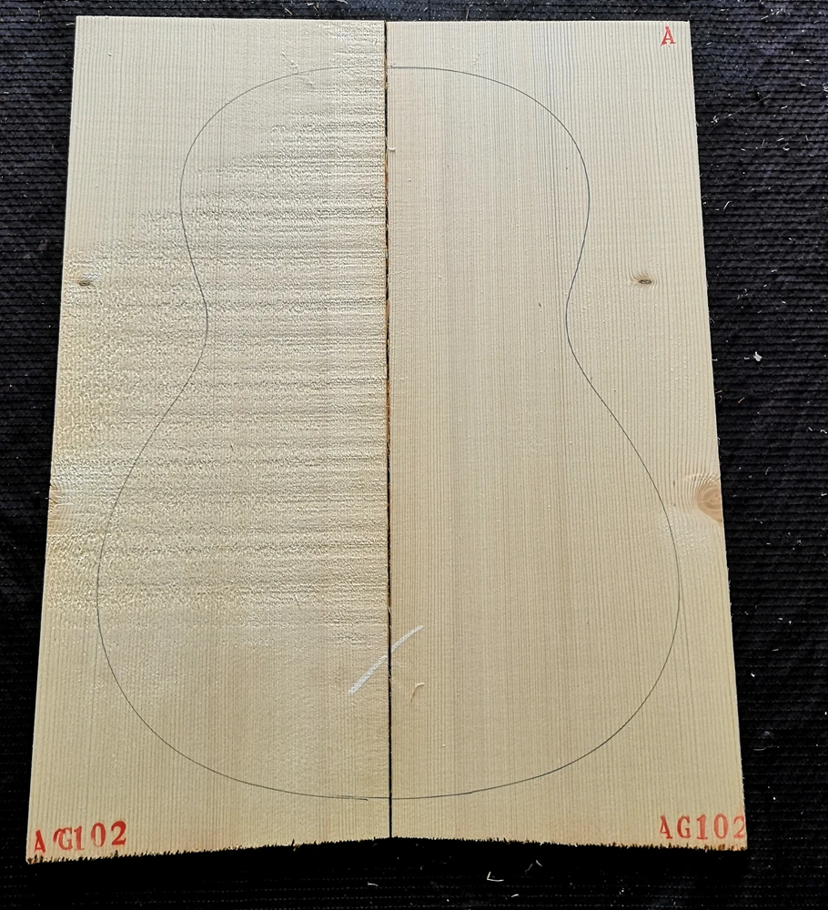 A-grade Classical Full Single Board Guitar Spruce Panel, Made in the Alps of Germany and Europe as Guitar Accessory Material