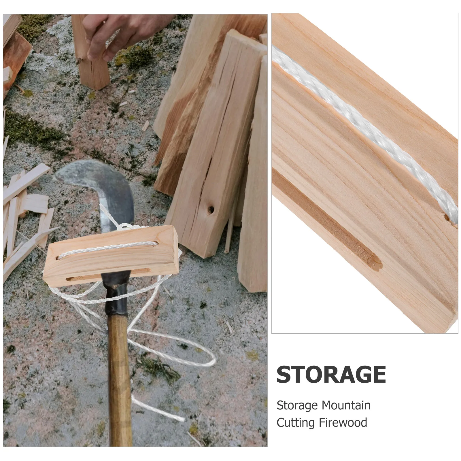 

Wooden Chopper Protector Portable Hatchet Holder Durable Protective Sleeve for Camping Hunting Farm Activities