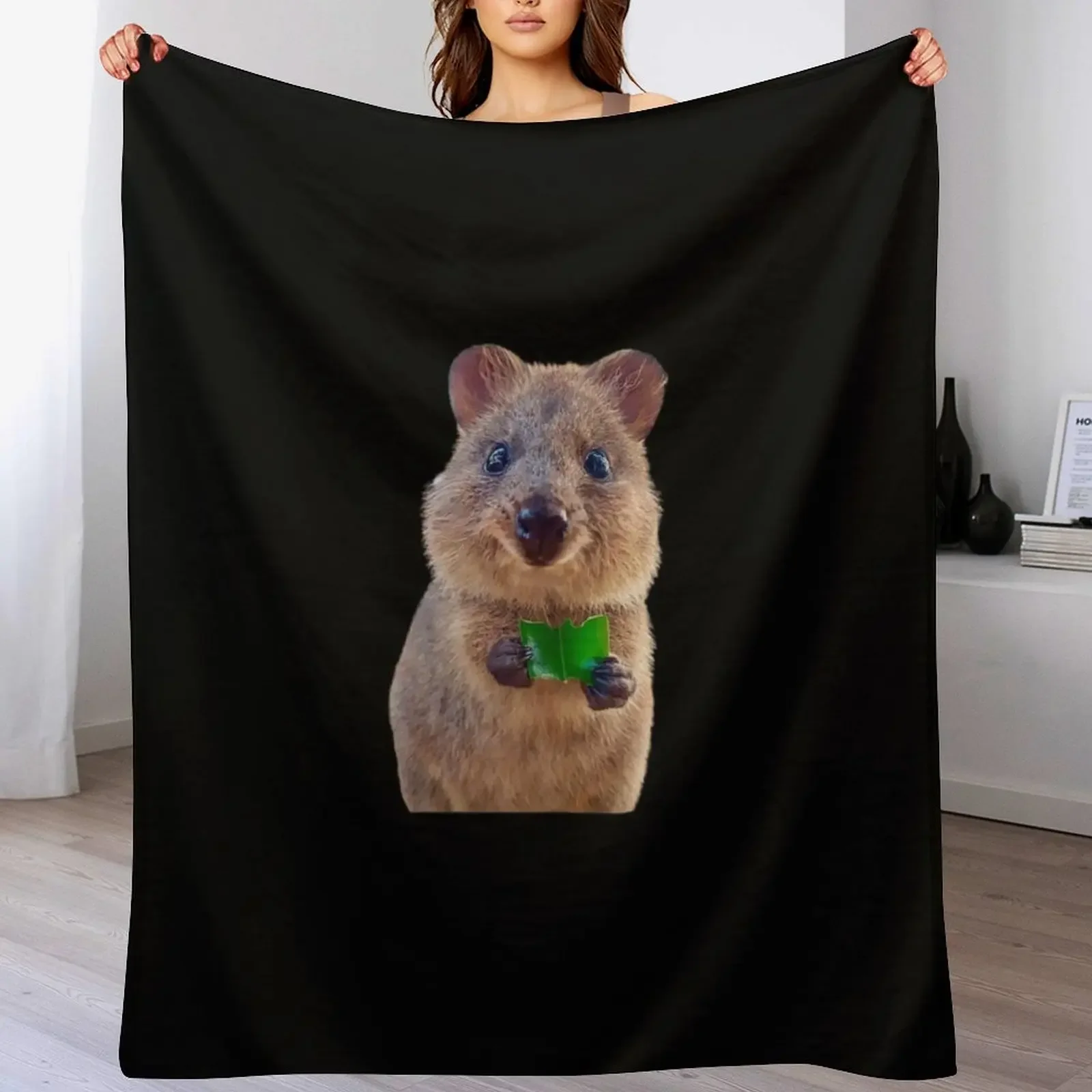 

Quokka Throw Blanket Bed linens Giant Sofa Polar Plush Blankets