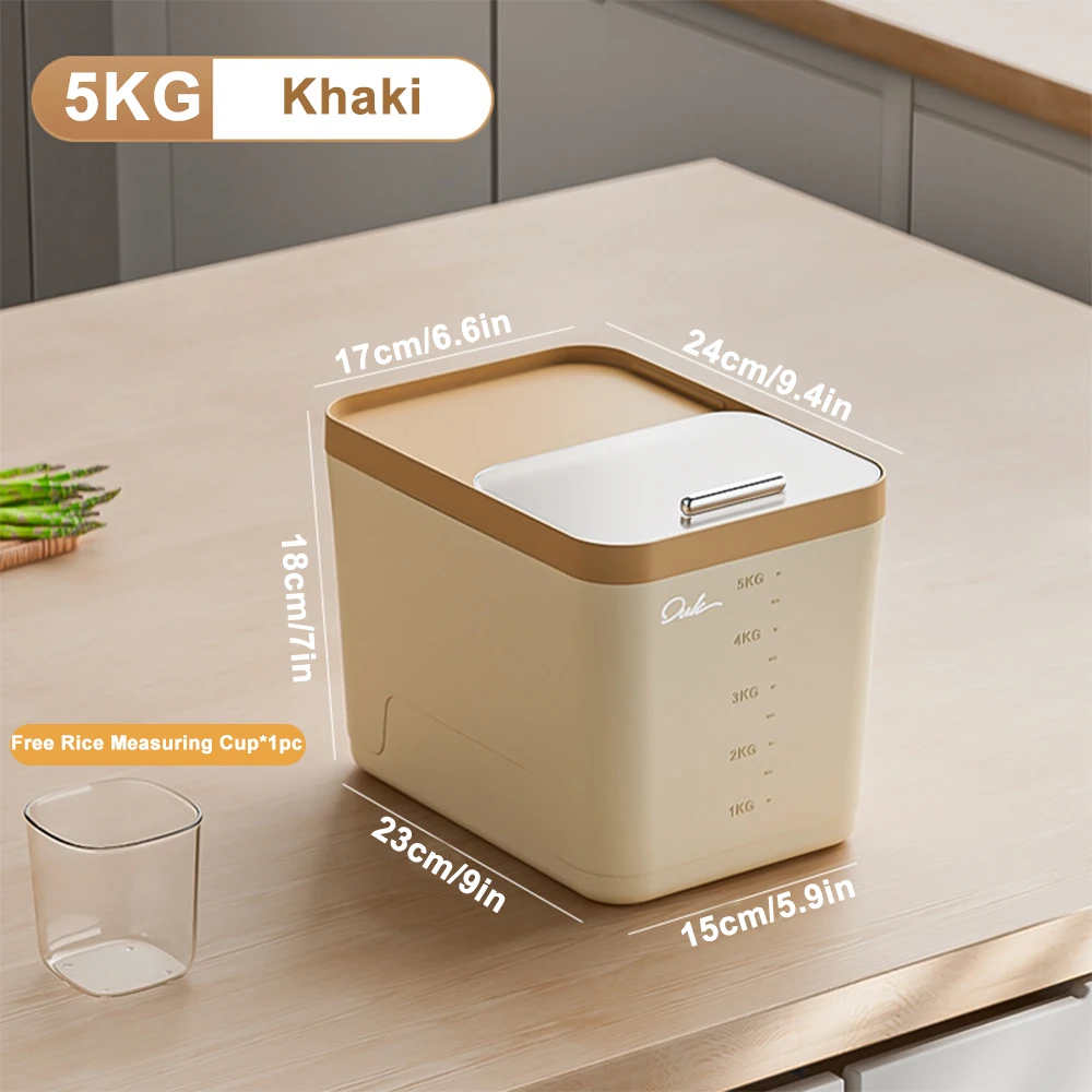 5/10/15Kg Rijst Opbergdoos Thuis Met Deksel Insect Proof Vochtbestendige Rijst Doos Verzegelde pot Keuken Container Opslaan Droge Graan