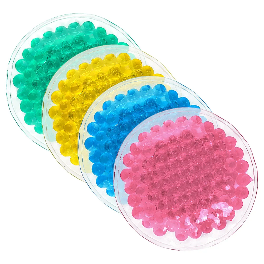 

4Pcs Mini Round Gel Ice Packs, Multi-Color Hot And Cold Compress For Eye And Facial Use, Essential For Daily Care And Relief