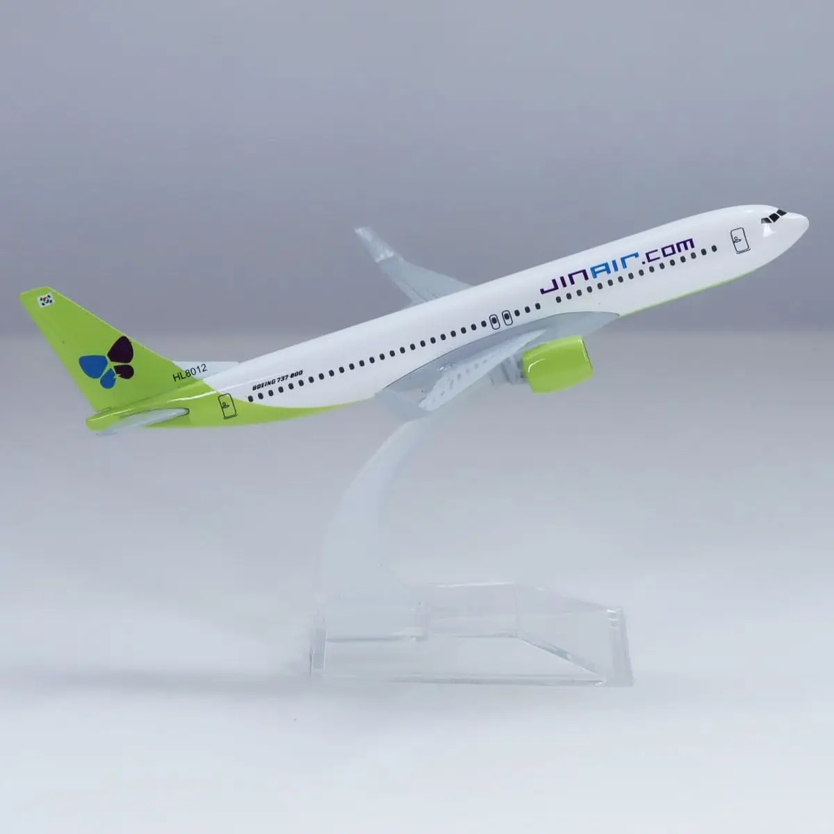 Maßstab 1:400 für Flugzeuge B737 Jin Air 16 cm Legierungsflugzeug B737 Modell Kinder Kinder Geschenk für Sammlung Dekoration