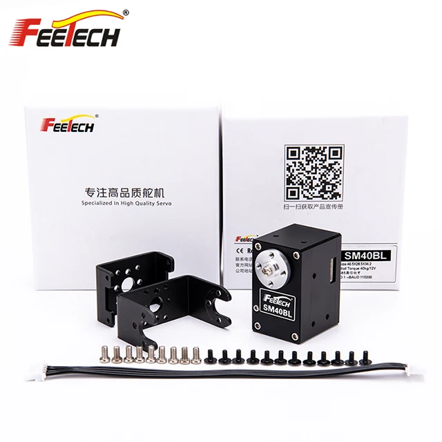 Motor Servo Bus Serial RS485 12V 40kg untuk Peralatan Gudang Logistik Cerdas SM40BL