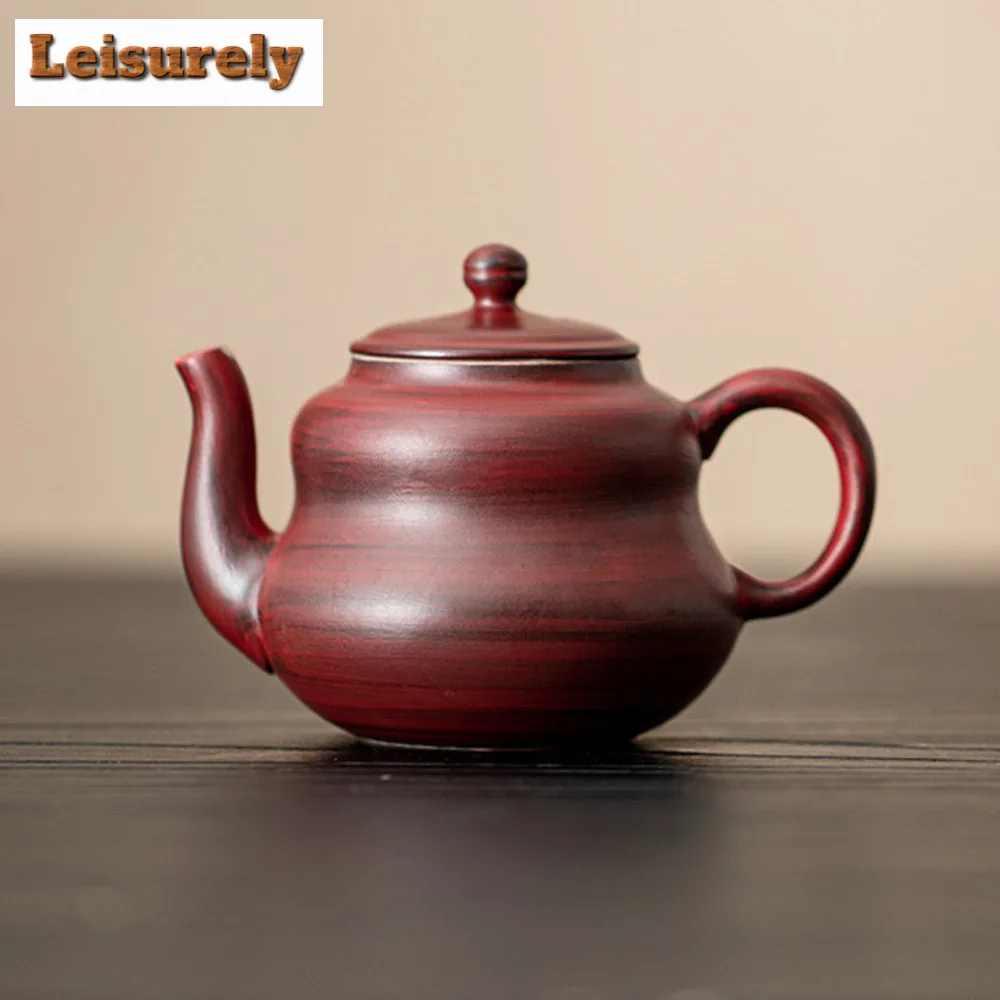 100ml Japanese Fenyin Yin Hawthorn Red Teapot Boutique Gourd Small Pot Household Tea Maker Kettle with Filter Teaset Decoration