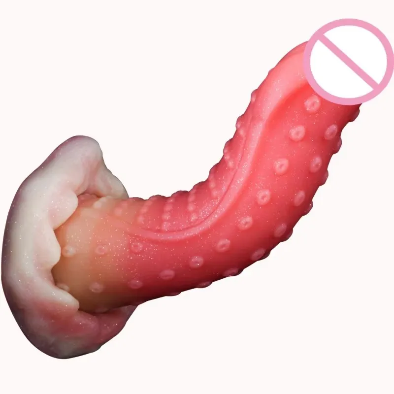 Soft Tongue Dildo Convex Granules Anal Plug Fantasy Adult Sex Toys Pleasure Orgasm Prostate Massager for G-Spot Butt Masturbator