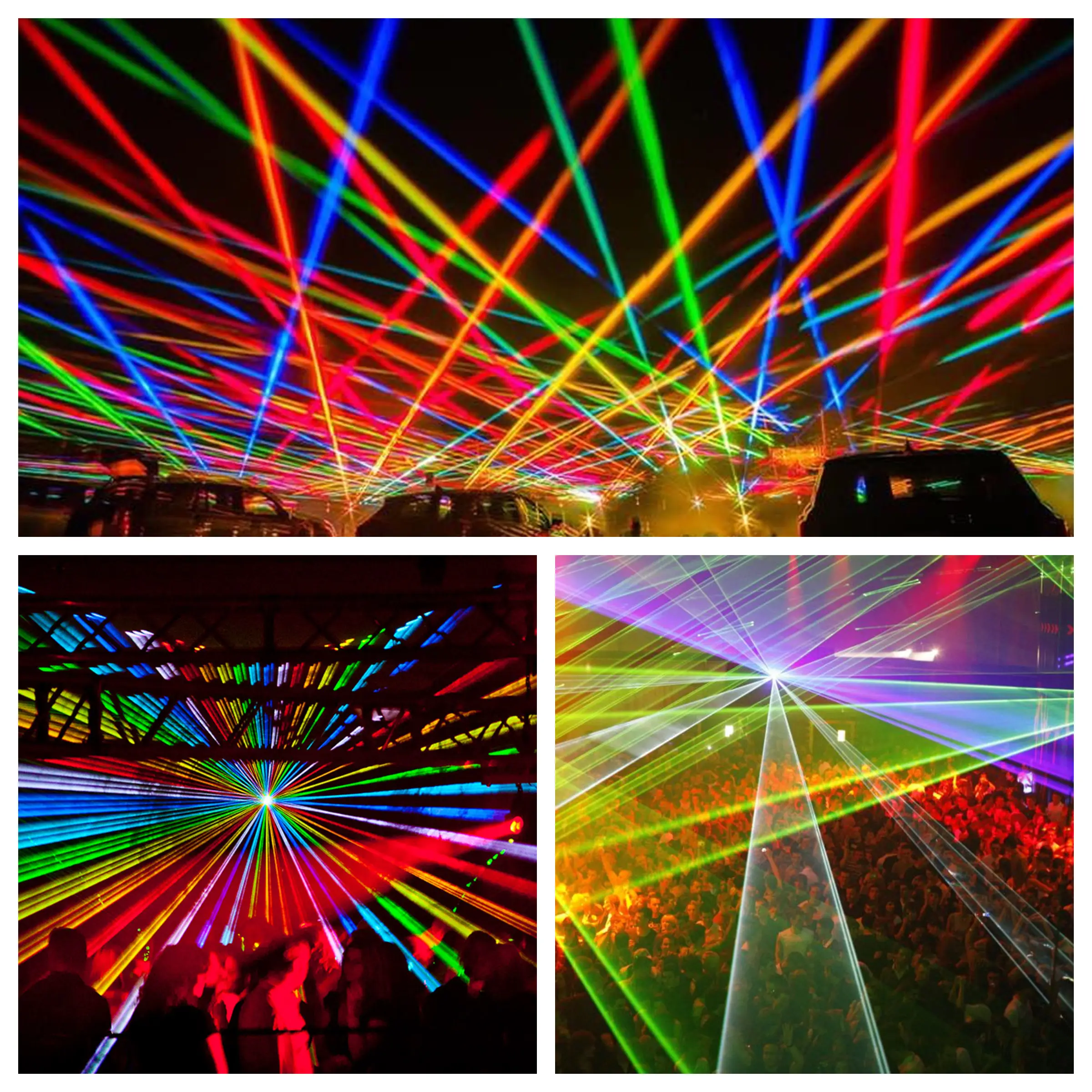 YUER proyektor lampu Laser 20W RGB, baru tahan air 30K pemindai animasi DMX512 ILDA untuk luar ruangan dan DJ Klub acara Bar