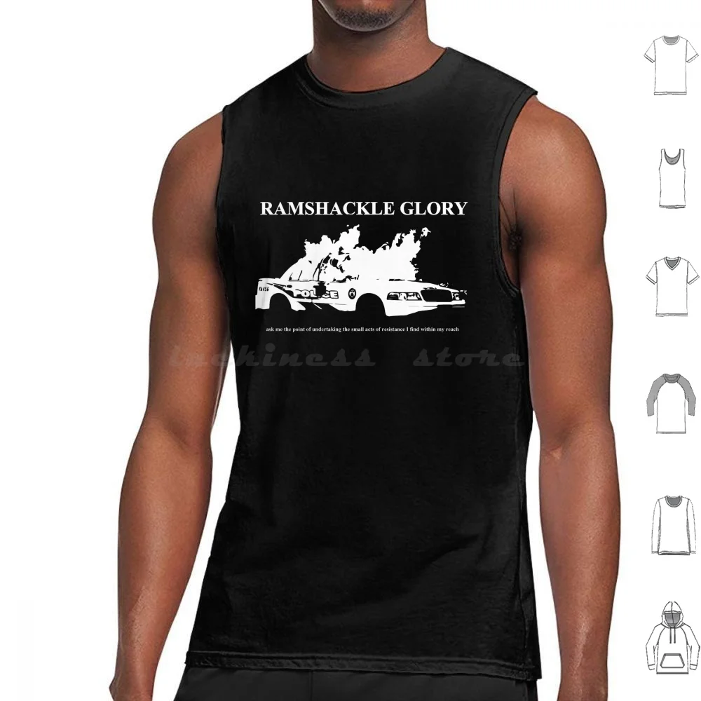 Ramshackle Glory Police Car Tank Tops Print Cotton Anarchy Ramshackle Glory Pat The Bunny Folk Punk