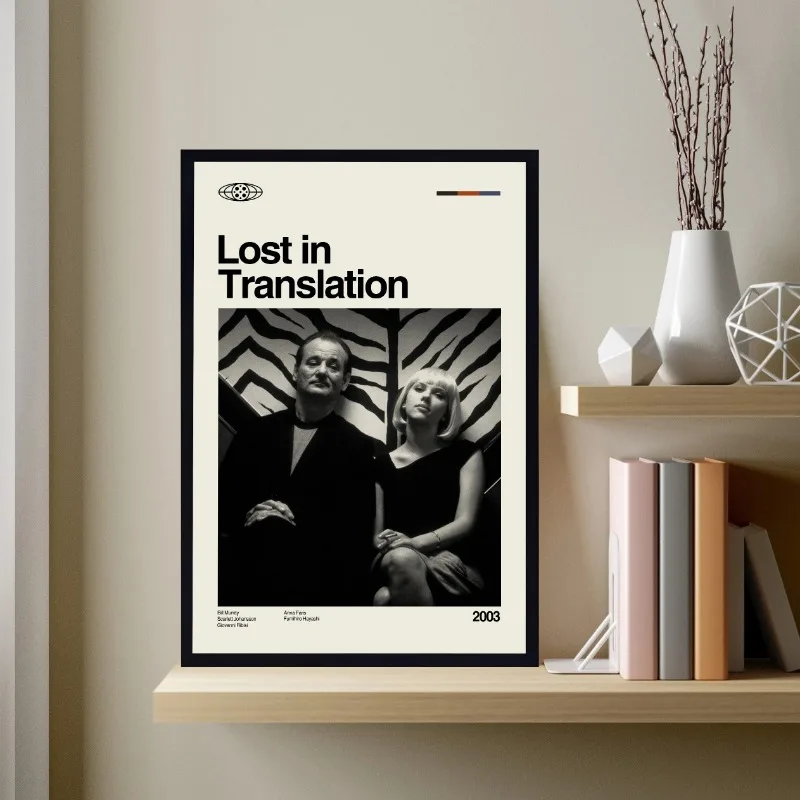 Vintage Minimalist Movie Lost in Translation Character Art Poster Canvas Painting Wall Prints Picture for Living Room Home Decor