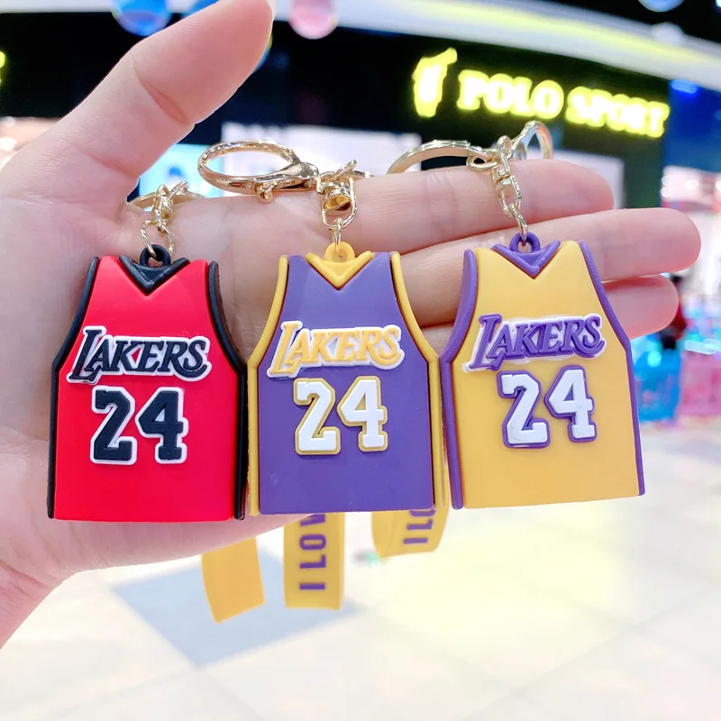 Creative NBA Personality Kobe Lakers James Harden Jersey Keychain Basketball Backpack 3D Action Figure Anime Doll