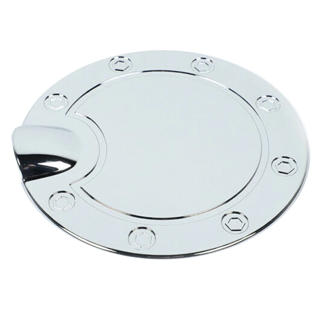 

Car Exterior Fuel Filler Gas Tank Cap Cover Sticker Decor Silver Fit for Chevrolet Silverado GMC Sierra 2018 2017 2016 2015 2014