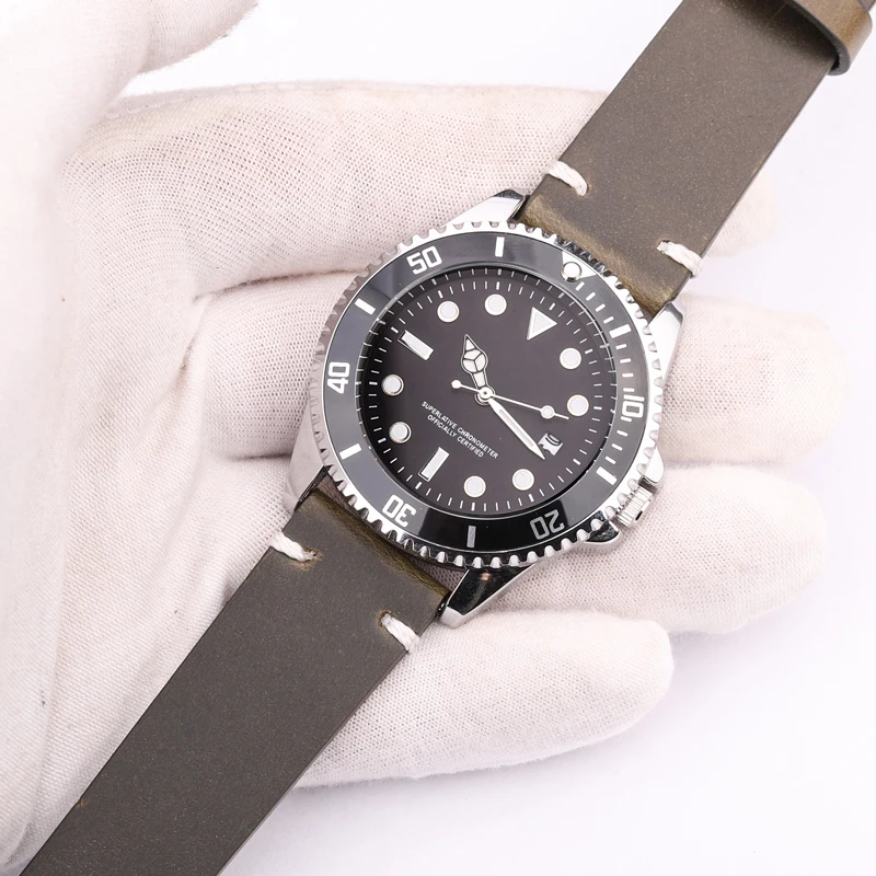 Genuine Leather Watchband Handmade Oil Wax Cowhide Strap 18mm 20mm 22mm 24mm 4 Colors Vintage Watch Band Accessories