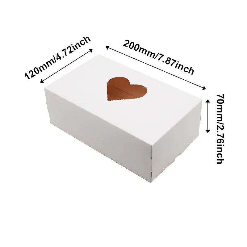 20pcs Sublimation Blank Heart Paper Storage Gift Box Tissue Box For Christmas/Birthday/New Year/School/Wedding Use