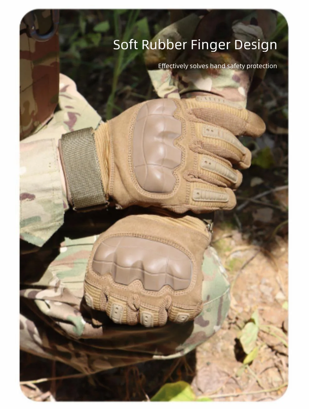Touch Screen Tactical Full Finger Gloves Hard Rubber Paintball Airsoft Bicycle Combat Anti-skid Cycling Work Glove Men