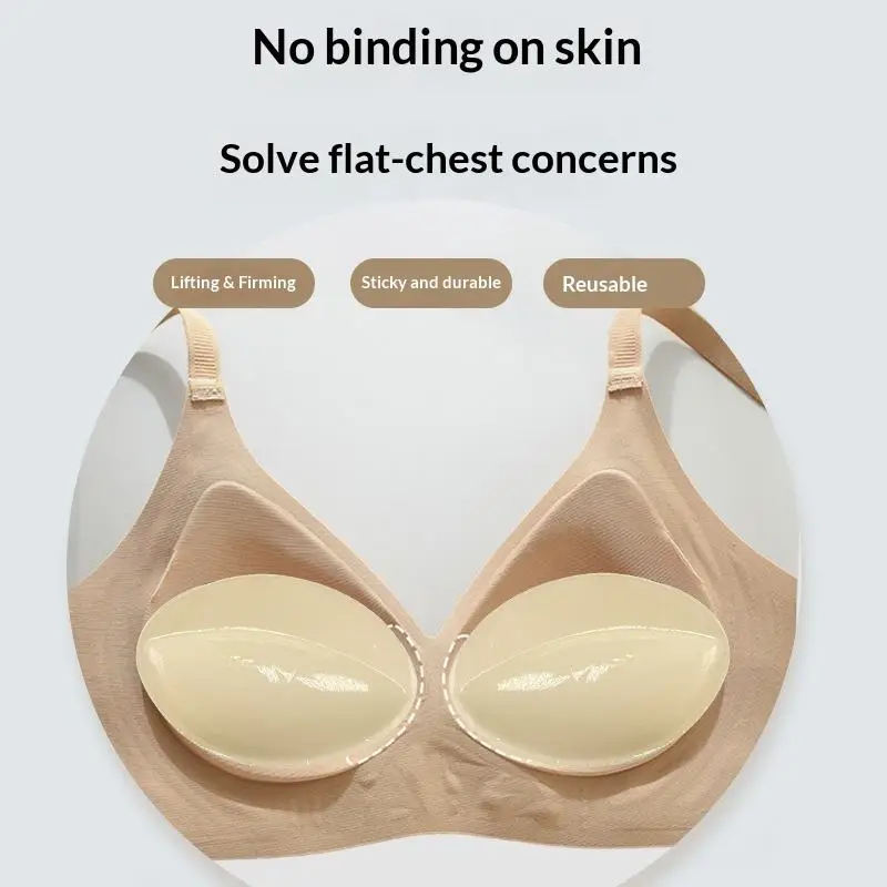 

Sticky Bra Push Up Bras Inserts Double Sided Stick on Bra Inserts Invisible Breast Pads for Bikini Padding
