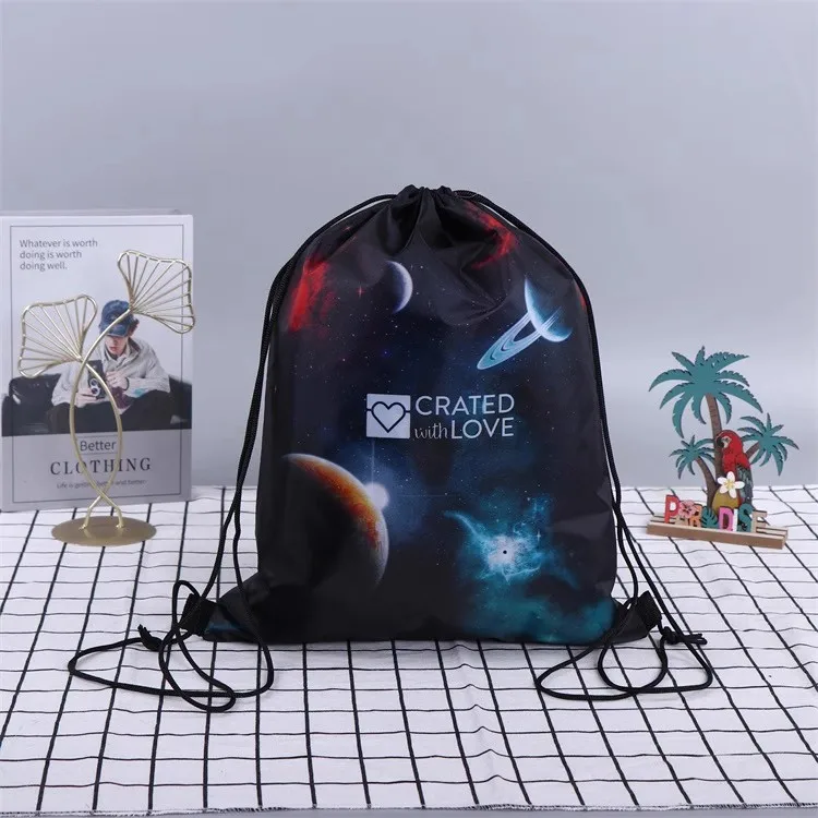 10 pcs Drawstring Bag Sports Waterproof Backpack Bundle Pocket Custom Printing Logo for Men Women Students PRIVATE CUSTOM