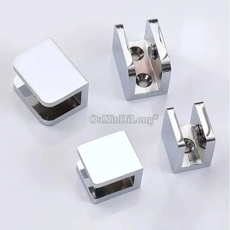

Chromed 8PCS Solid Brass Glass Clamps Bathroom Shelves Clamp Support Brackets Acrylic Board Glass Clips for 5-8mm/8-10mm/10-12mm