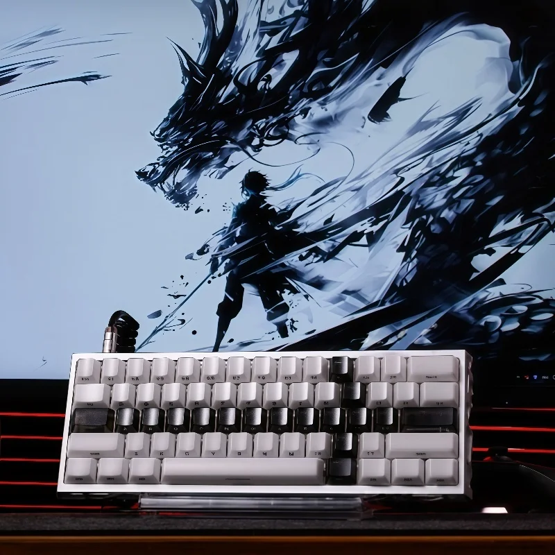 

XVX Crystal Jelly Sword Theme Keycap Индивидуальные 95 клавиш Подходит 75/68/64/60 Высота вишни Материал ABS Вторичное формовочное круто