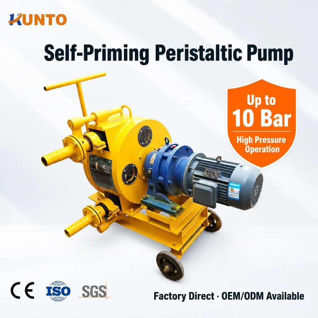 Peristaltic Hose Pump ZJP Series 0.55-22 kW High Viscosity Self-Priming Slurry Transfer