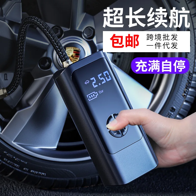 Wireless Rechargeable Car Tyre Inflator Portable Electric Air Pump With Digital Pressure Display For Vehicle Tire Inflation