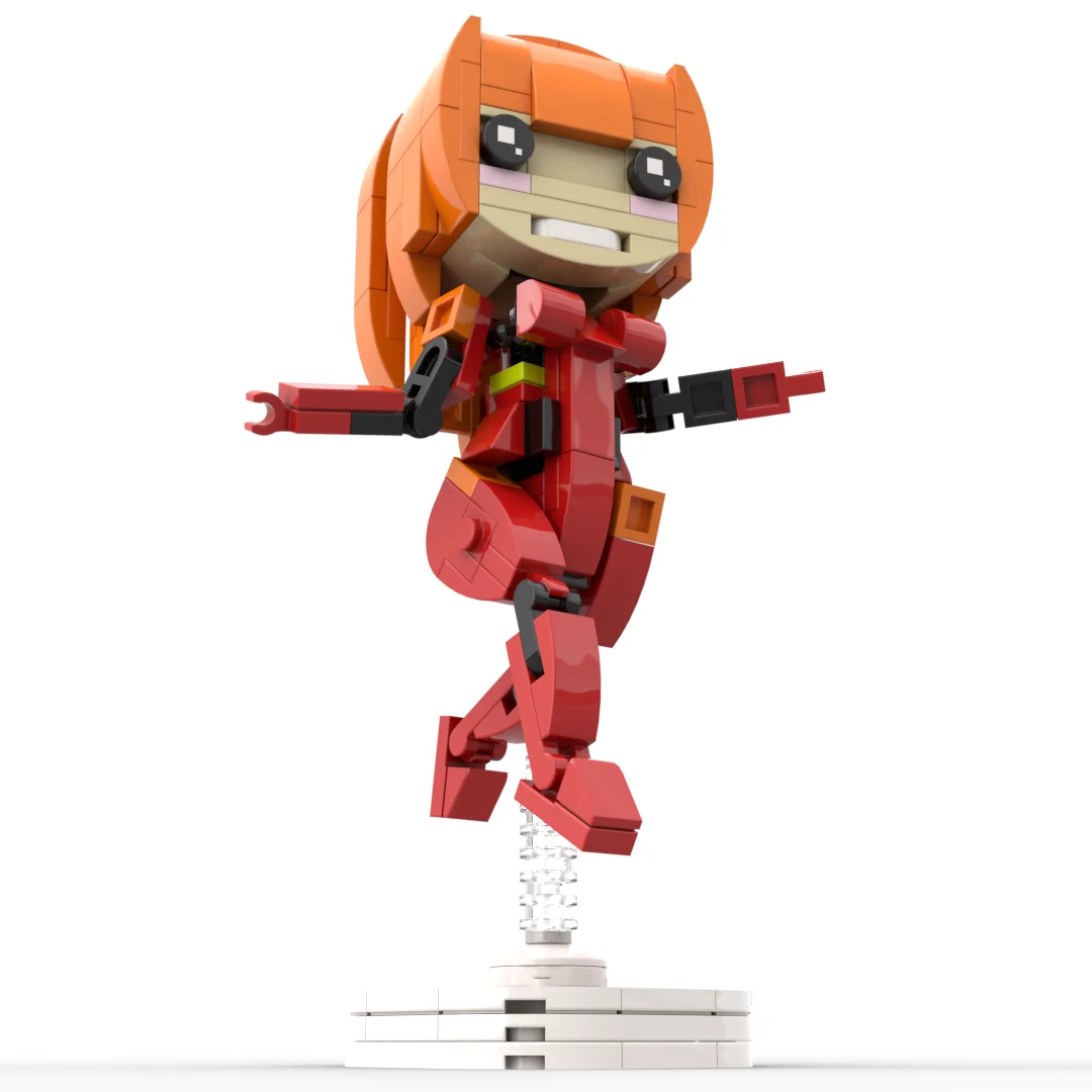 

199PCS Anime Twin Tail Girl Building Block Set ABS DIY Brick Toy Cute Female Character Model Desk Decor Collectible Gift