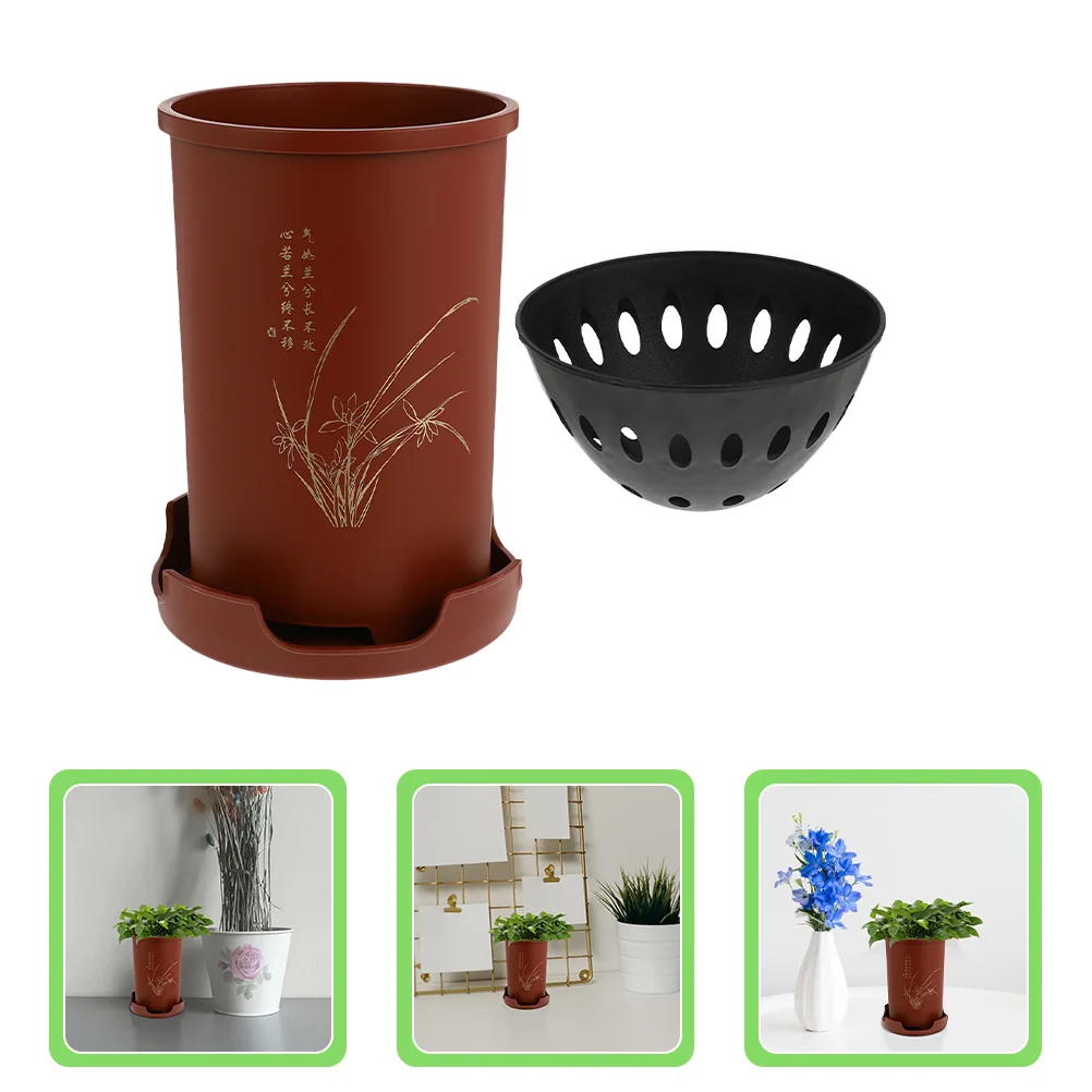 

Potted Outdoor Plants Orchid Indoor Resin Pots Planting Cups with Hole Containers House