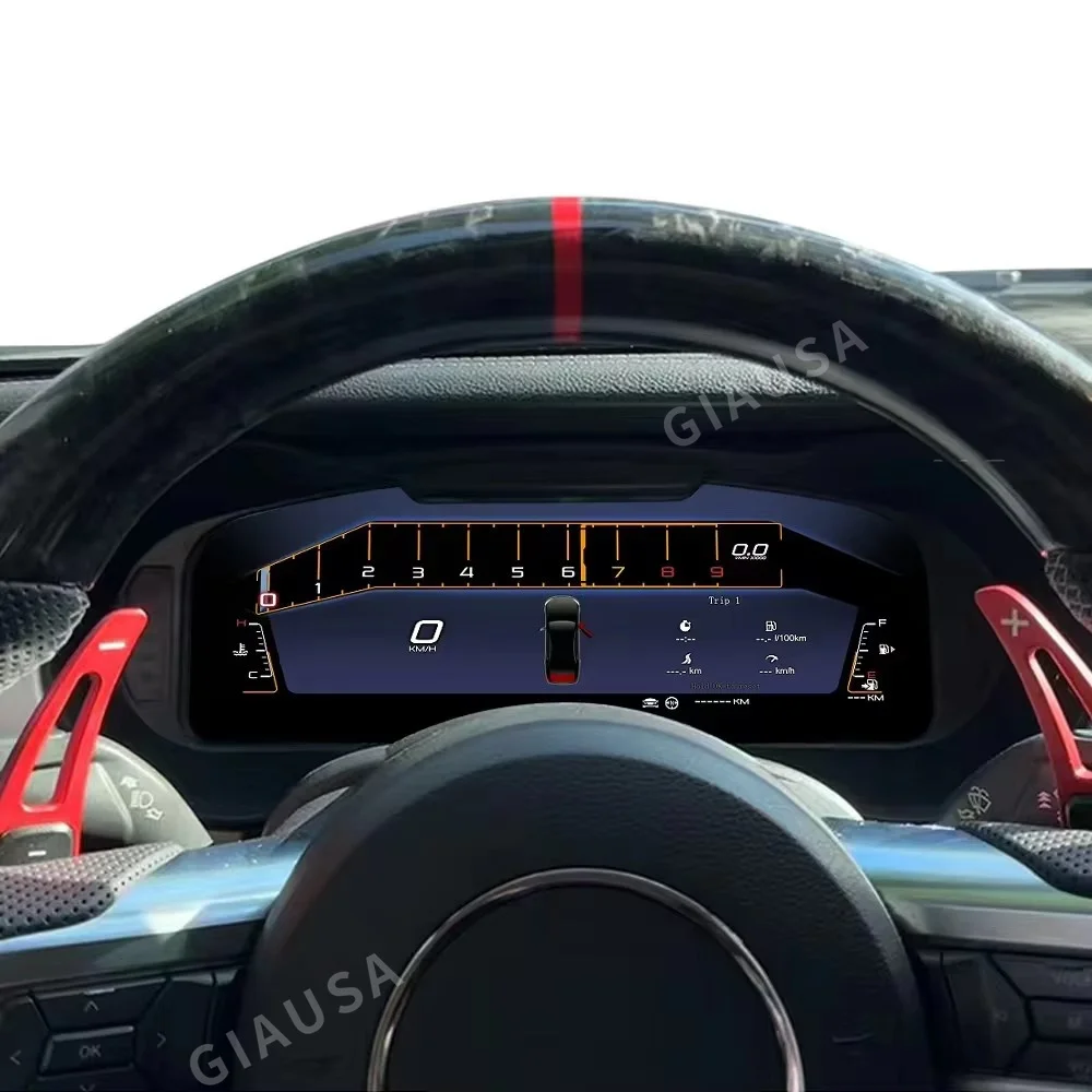 12.3Inch LCD Digitale Dashboard Cluster Voor Ford Mustang 2015-2020 Instrumentenpaneel Snelheidsmeter Virtuele Cockpit Linux systeem