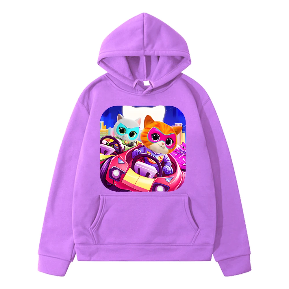 

Super Kitties kids clothes girls Fleece Sweatshirt Casual Jacket y2k sudadera Autumn pullover Children anime hoodies boy clothes